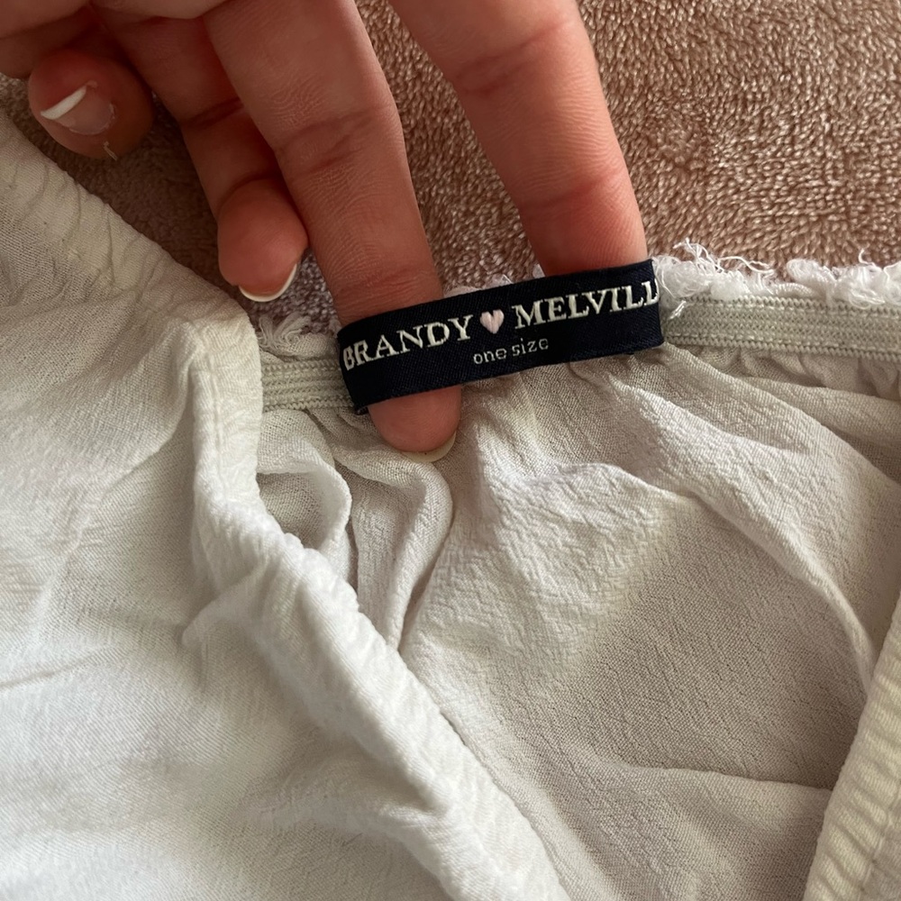 Brandy Melville Cream Camisole with Tie Front - Picture 2 of 4
